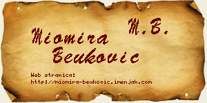 Miomira Beuković vizit kartica